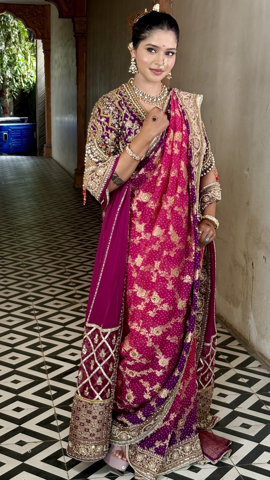 Bridal makeup — regal saree